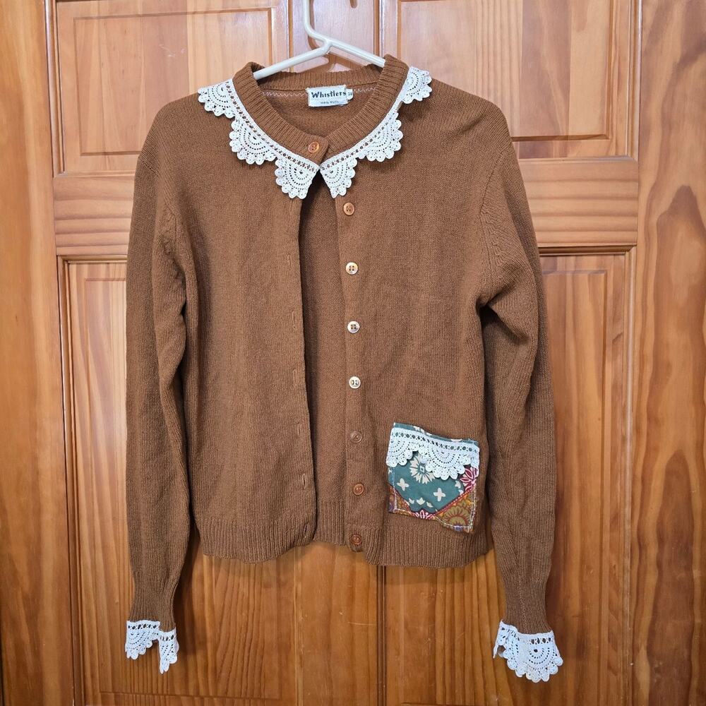 VINTAGE Whistler's 100% Wool Cardigan Size 38 - Picture 1 of 5
